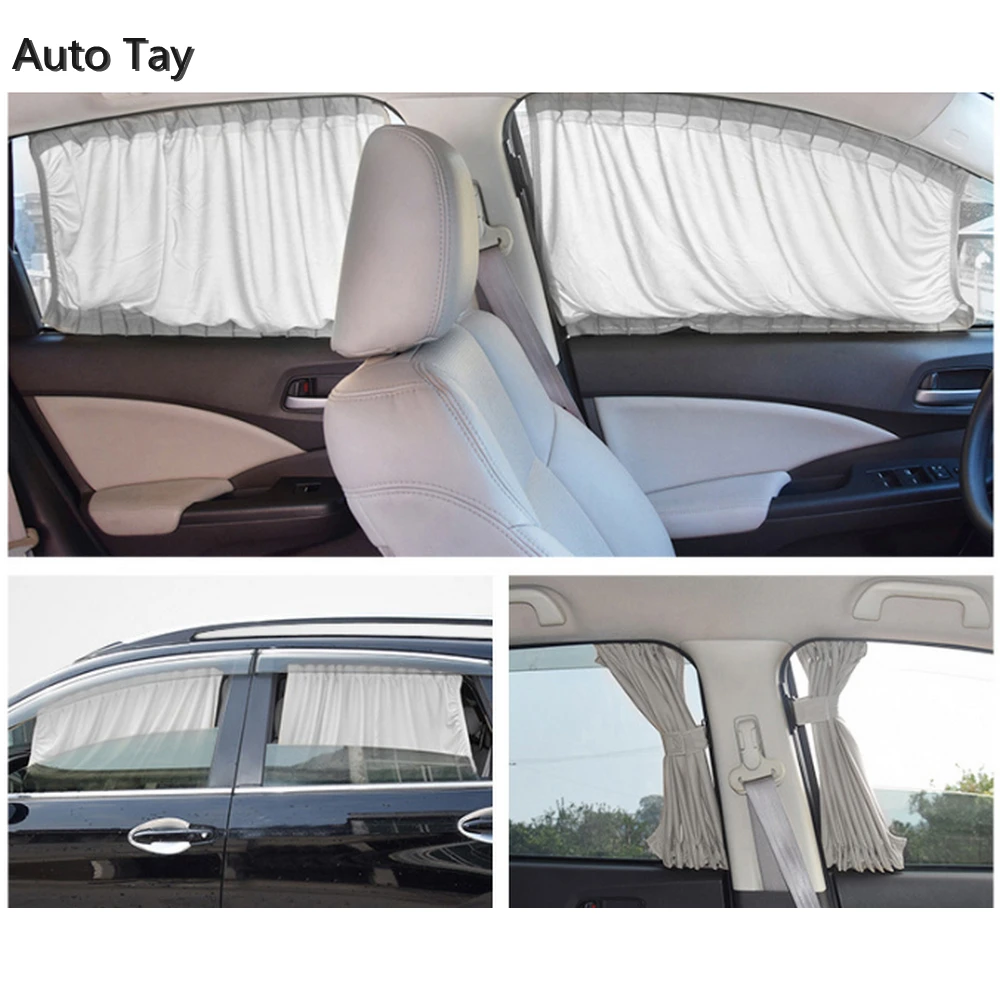 Rideau pare-soleil universel pour voiture, 2 pièces, pour fenêtre latérale de voiture