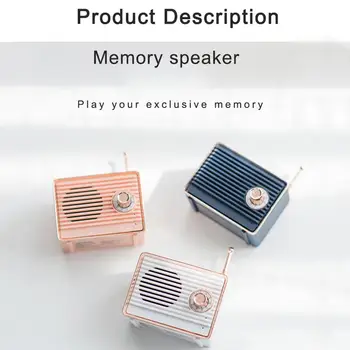 

Retro Bluetooth Speaker Vintage Mini Bluetooth Speaker Nostalgic Heavy Bass 3D Stereo Surround HiFi Sound Effects