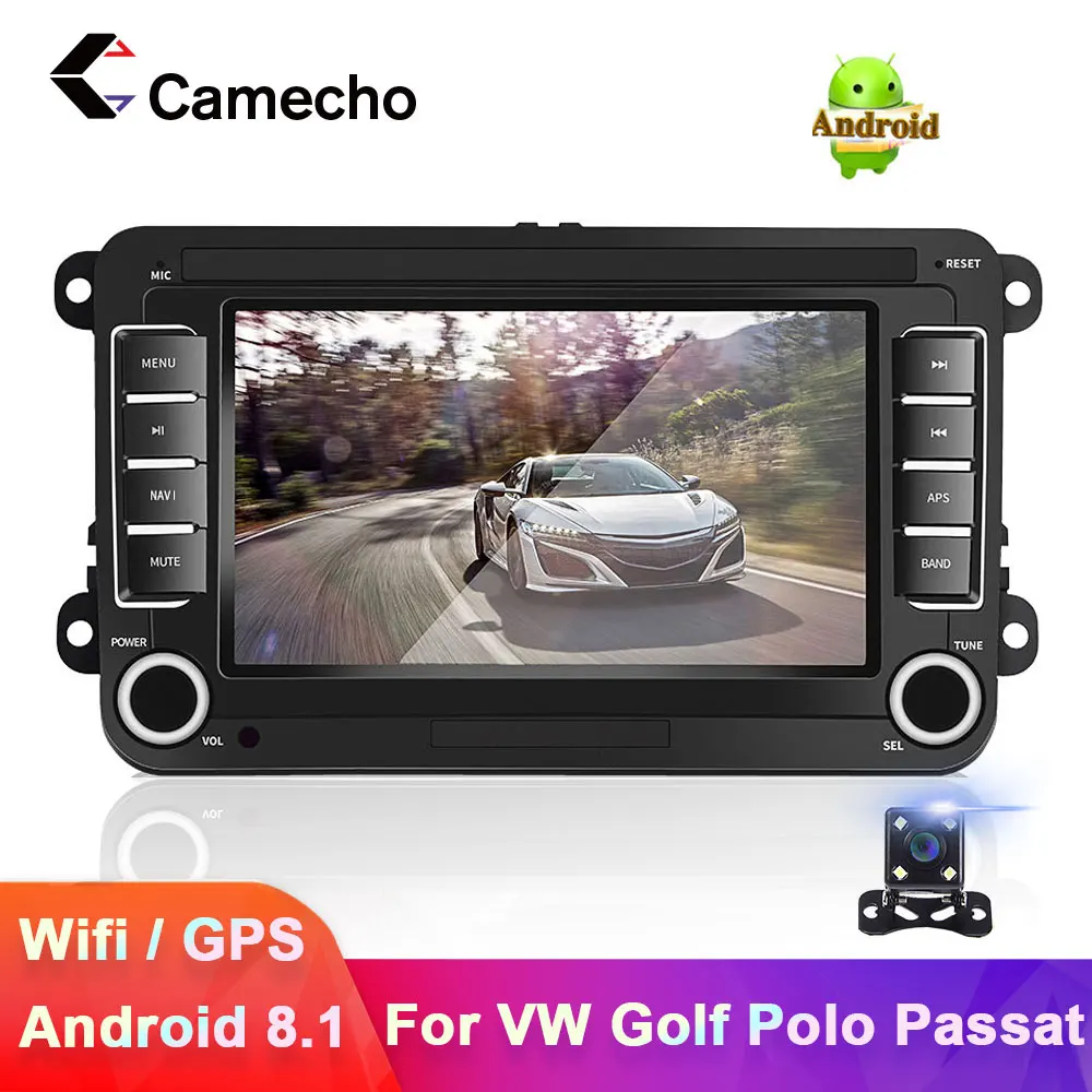 Автомагнитола Camecho 2 din Android 8 1 мультимедийный DVD плеер для Skoda Octavia/Fabia/Rapid/Yeti/Superb/VW/Seat