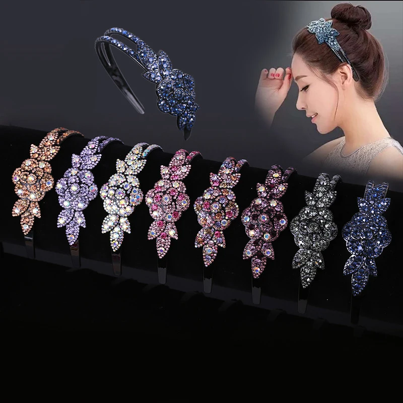 

Hair Band Rhinestone Women's Accessories Crystal Hoop Headband Hairband Flower