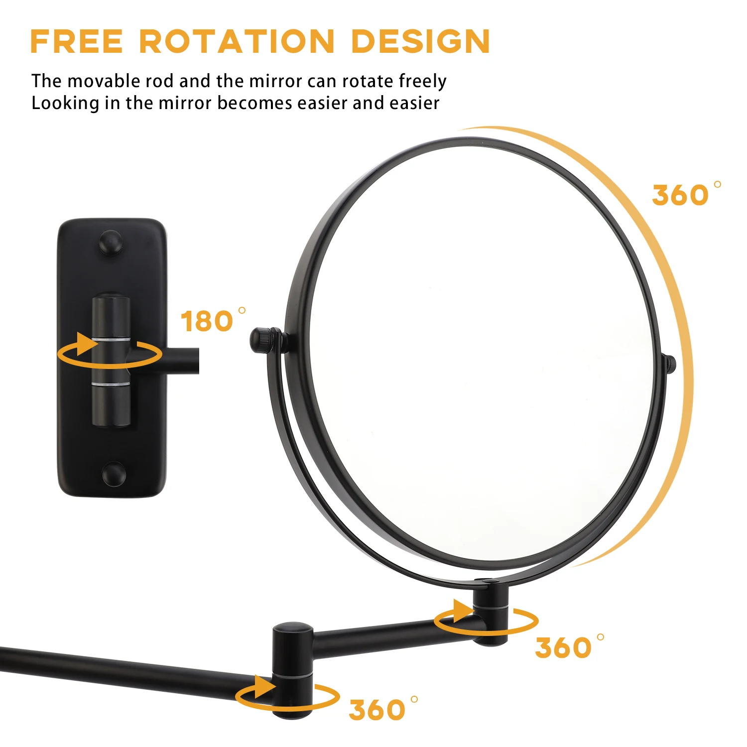 Miroir De Maquillage LED Pliable - Grossissement 3X/5X - 3 Lumières Réglables Tactile - Rechargeable USB - Voyage - 11
