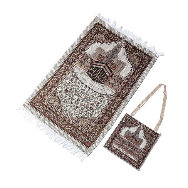 Thin Travel Light Weight Prayer Mat Rug Namaz Seccade Turkish Made