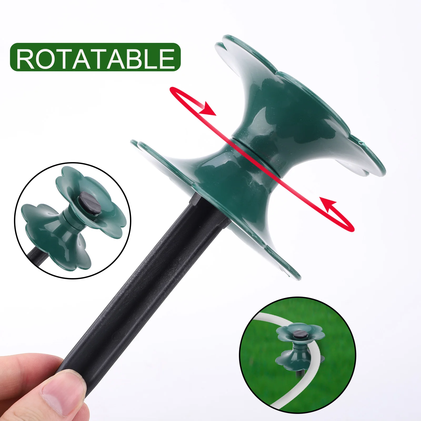 Hose Guide Spike Watering Water Pipe Hose Roller Wheel Brackets Gardening High-strength Simply Garden Lawn Holder