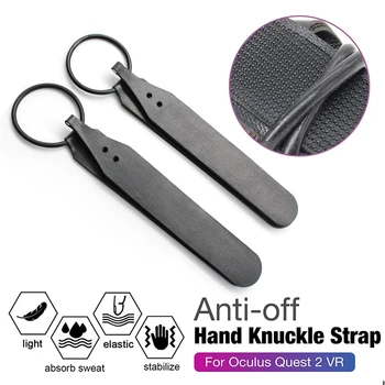

For Oculus Quest 2 VR Headset Touch Controller Grip Knuckle Strap PU Washable Wrist Strap Anti-lost Wrist Rope For Oculus Quest2