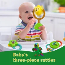 La Granja De zeon – ensemble De jouets hochet pour bébé, jouet à mâcher en Silicone, anneau De dentition Musical, hochet à saisir et à tourner, éducation précoce 