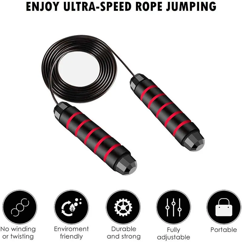 Skipping Rope Speed Weighted Jump Rope Workout Training Gear Adjustable Steel Wire Home Gym Fitness Boxing Equipment - Image 4