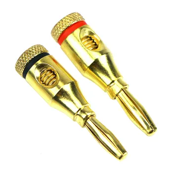 

24pcs Professional Universal Terminal Stackable Thread Connector Gold Plated Audio Speaker Durable Accessories Banana Plug Alloy