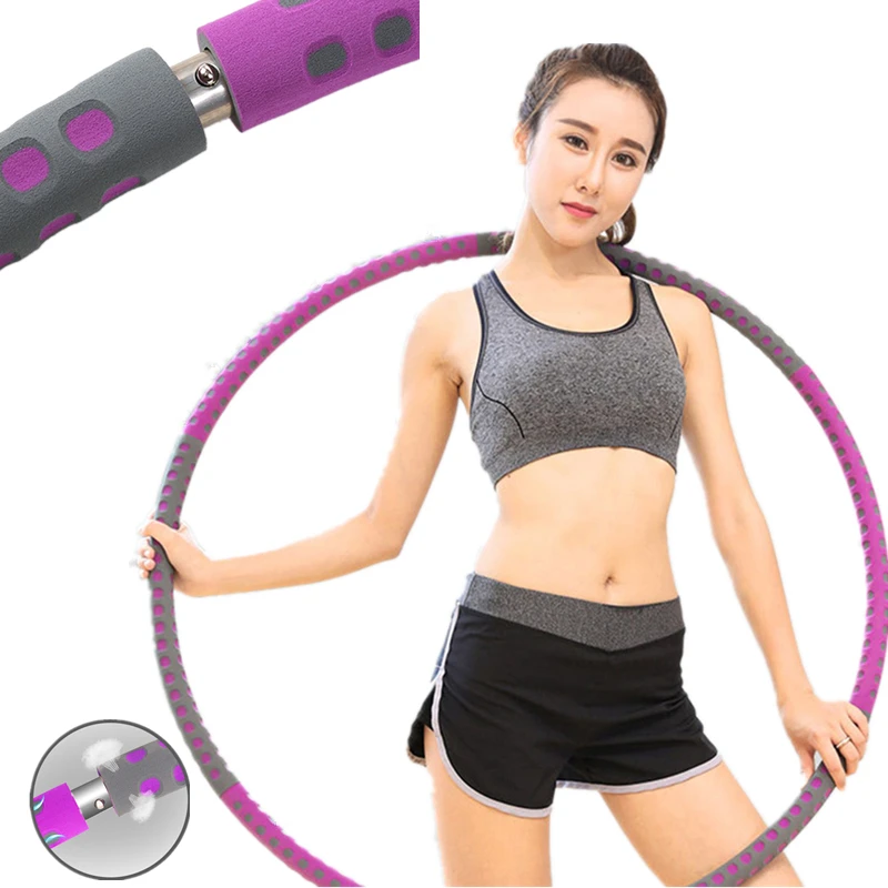 

6 Sections Fitness Sport Hoop Abdominal Exerciser Detachable Weighted Hola Circle Waist Trainer Hoola Ring Aros Gym Equipment