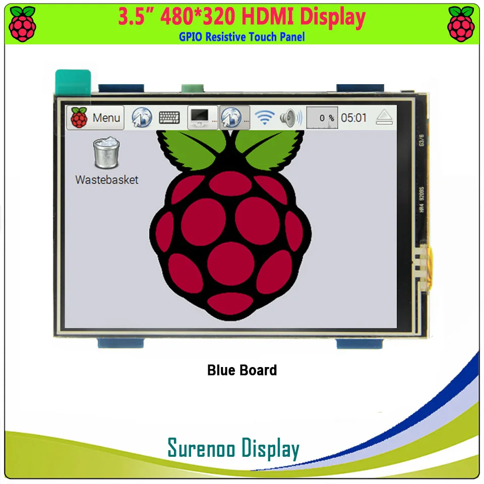 

3.5" inch 320*480 480X320 HDMI-Compatible TFT LCD Module Screen Display with GPIO Resistive Touch Panel for RPI Raspberry Pi