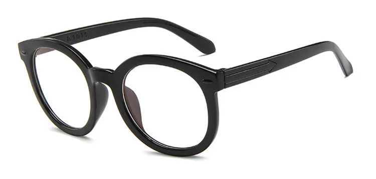 Женские очки, оправа для мужчин, анти-голубые легкие очки, оправа, винтажные круглые прозрачные линзы, оптические очки, оправа для очков - Цвет оправы: full black