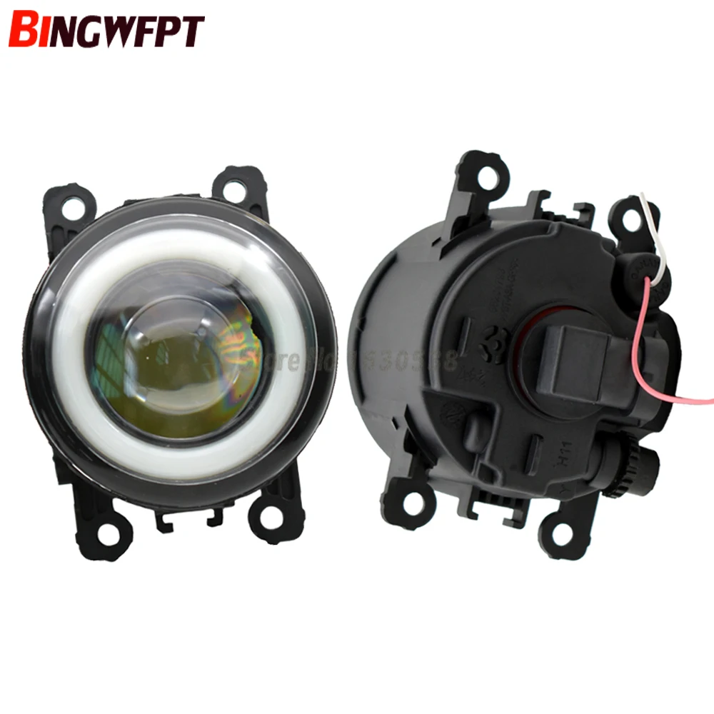 2x(левый+ правый) Противотуманные фары Angel Eye светодиодный фонарь для Renault Scenic 2003- для Renault Master II 1998-2010 для Trafic II - Цвет: LED-white