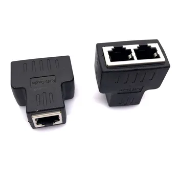 

1 To 2 Ways RJ45 Female Splitter LAN Ethernet Network Cable Double Connector Adapter Ports Coupler For Laptop Docking Stations