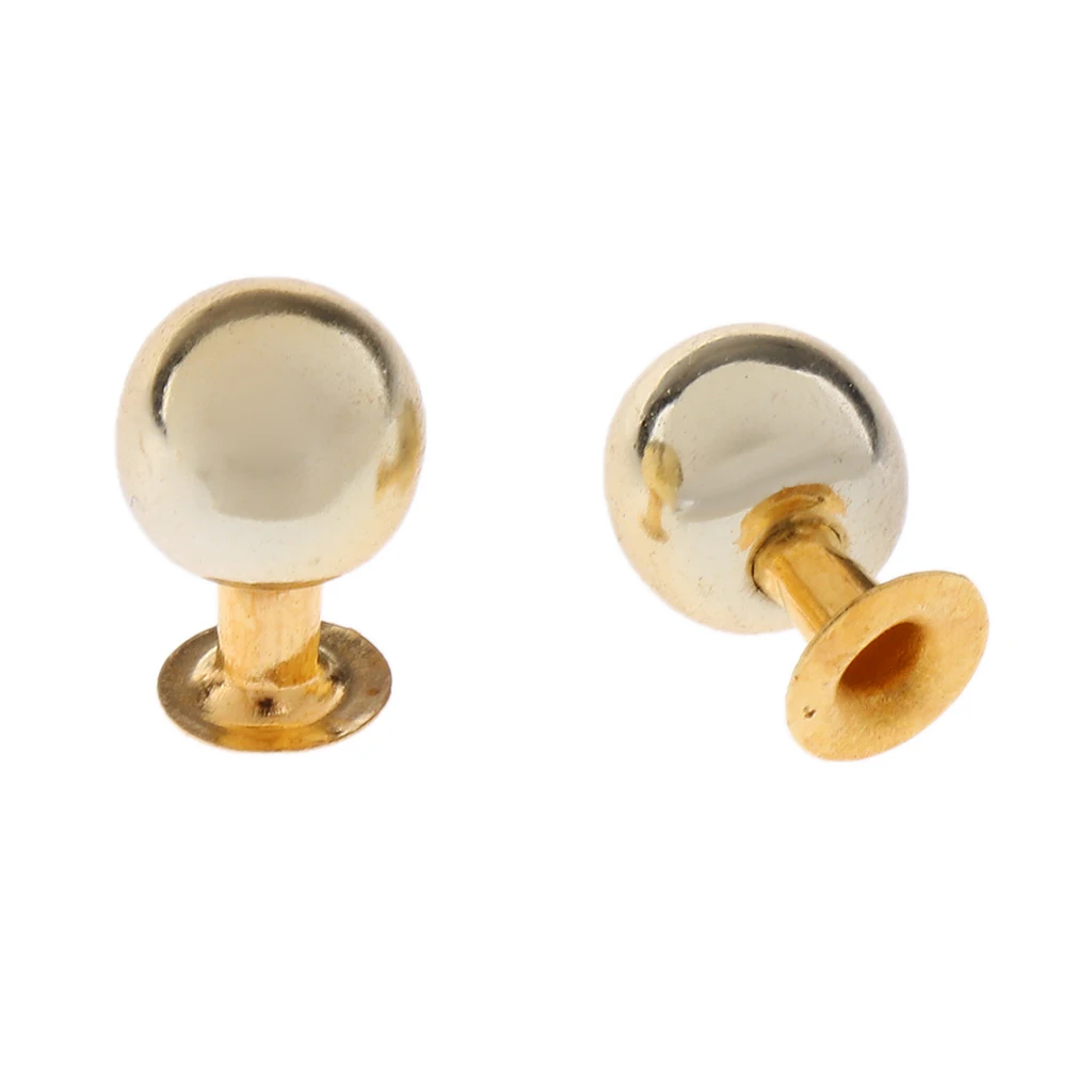 20 Pieces Pearls Rivets Studs 8mm for DIY Leather Bag Shoes Clothes Dress Belt Bracelet Decorations 5 Colors