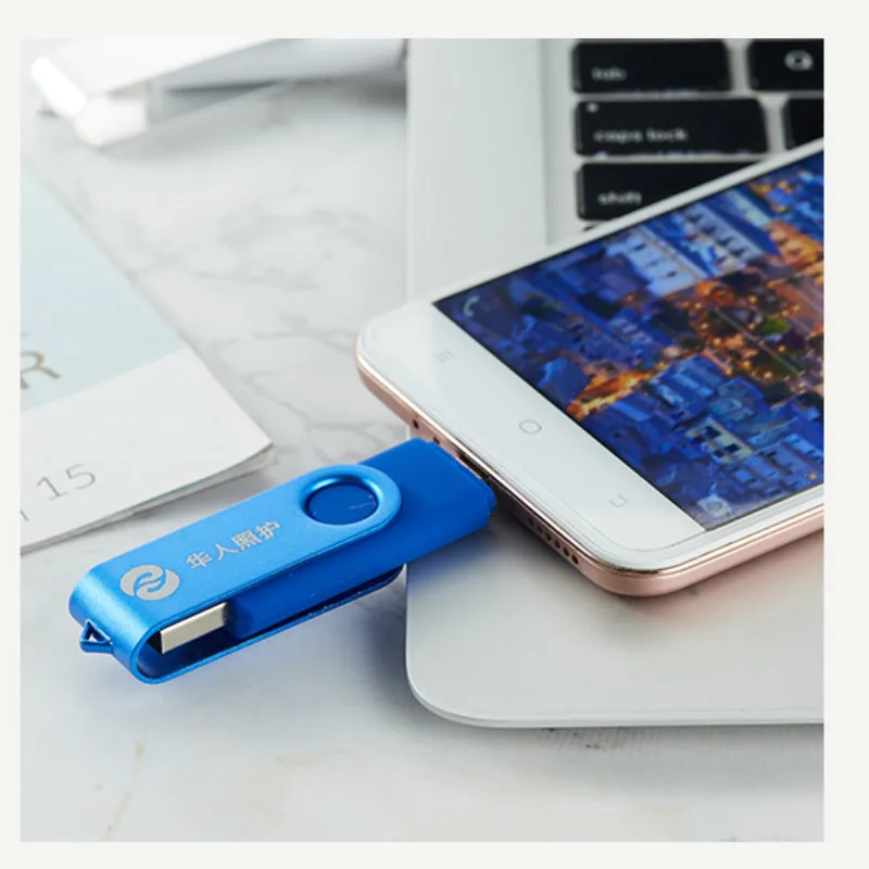 OTG USB флэш накопитель 64 ГБ 32 8 16 2 0 128g для смартфона Android с пользовательским