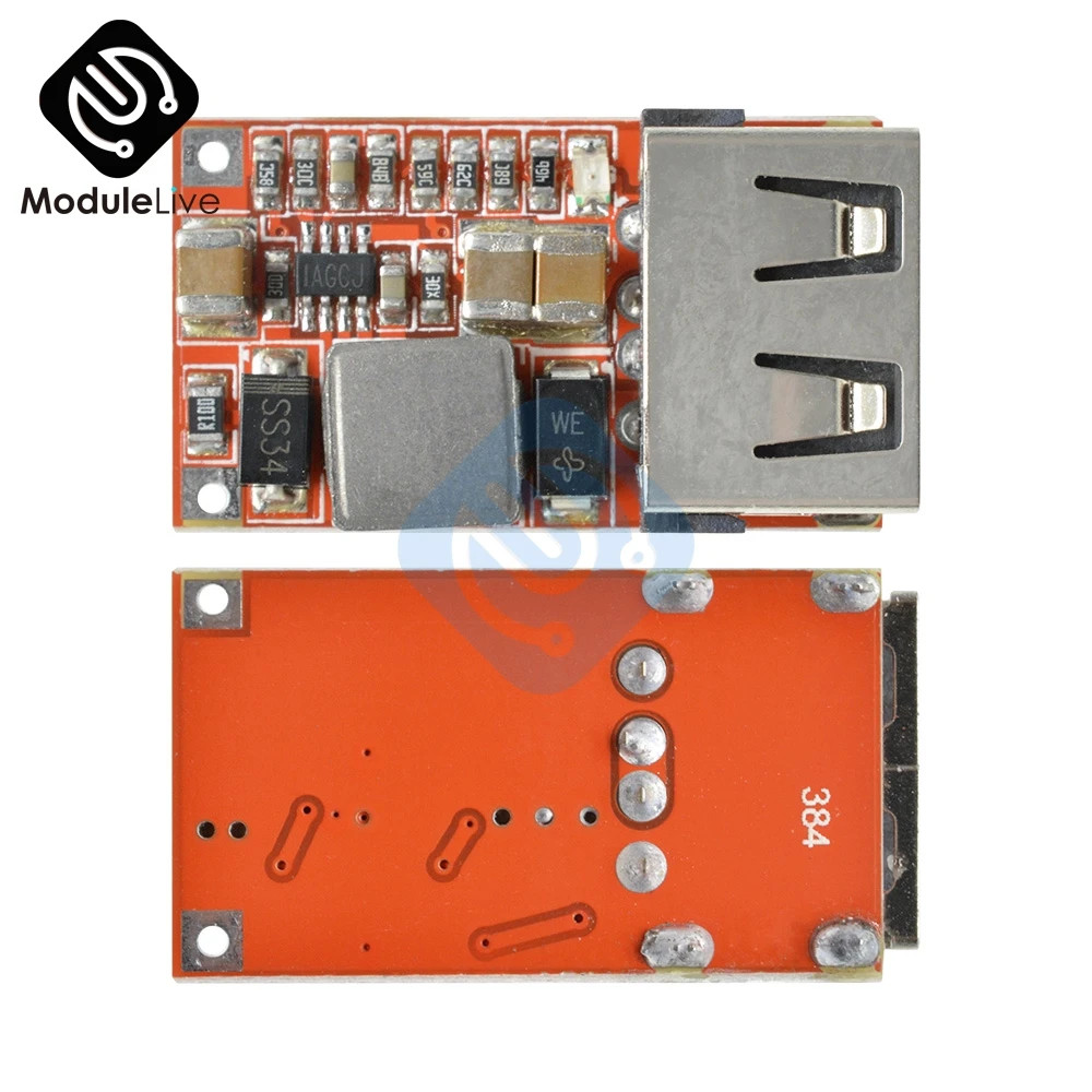 10 шт. 6-24 в 24 в 12 В до 5 В USB понижающий модуль DC-DC конвертер телефон зарядное устройство Модуль электропитания автомобиля понижающий модуль