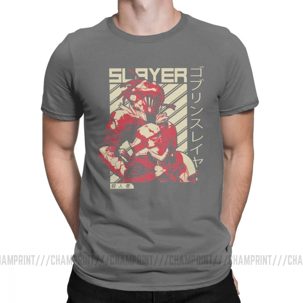 Goblin Slayer жрица футболки мужские Аниме оригинальные топы короткий рукав Повседневная графическая футболка Crewneck Чистый хлопок Футболка - Цвет: Темно-серый