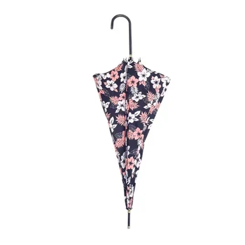 

2020 Distinctive Pattern Pink and White Flowers Long Umbrella For Women Stylish Umbrellas Light Umbrella For Female