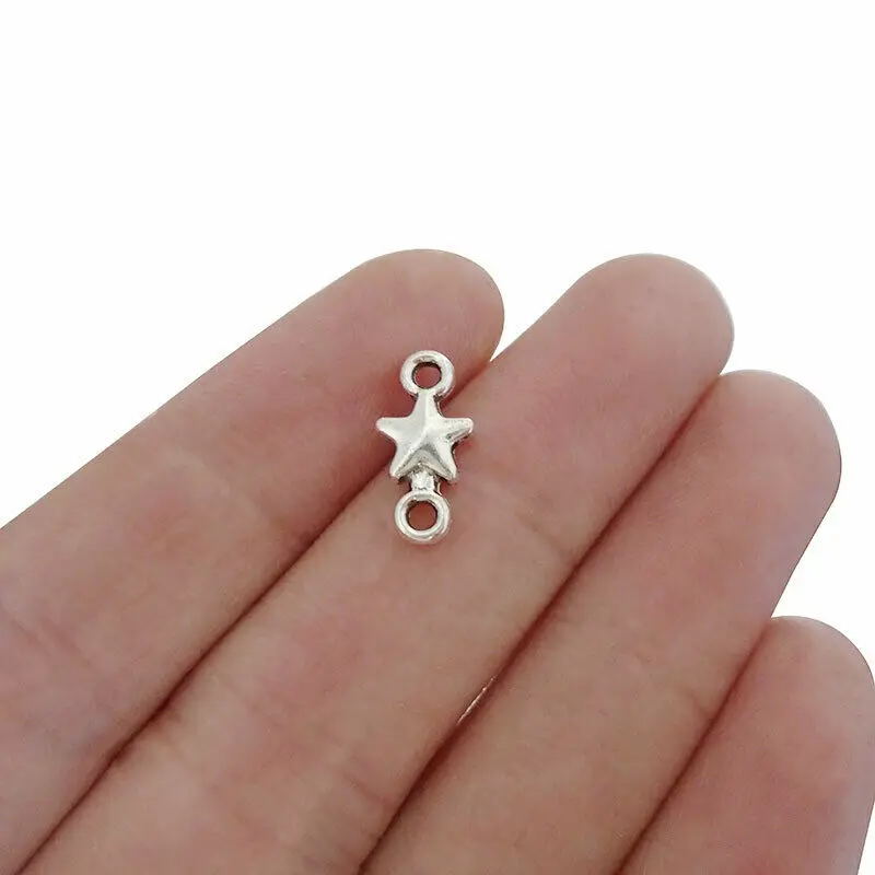 Pentagram Pentacle 15 шт античный серебряный соединитель для браслета ювелирных изделий - Цвет: Pentagram Pentacle