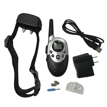 

Dog training collar 1000 yards waterproof&Rechargeable with LCD display shock collar remote control barking collar for 1 dog