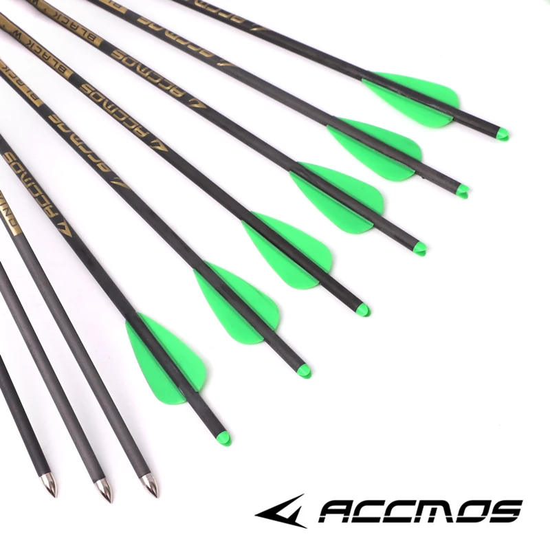 Description Picture 6 of item13 inch Pure Carbon Arrow with 1.7 inch TPU Vane Halfmoon Nock Archery Archery for  Hunting