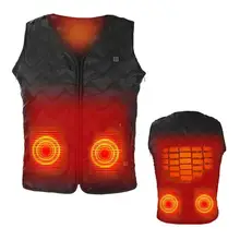 Электрический USB с подогревом теплый жилет размер регулируемый пальто для женщин мужчин Отопление куртка одежда 5 зон нагрева