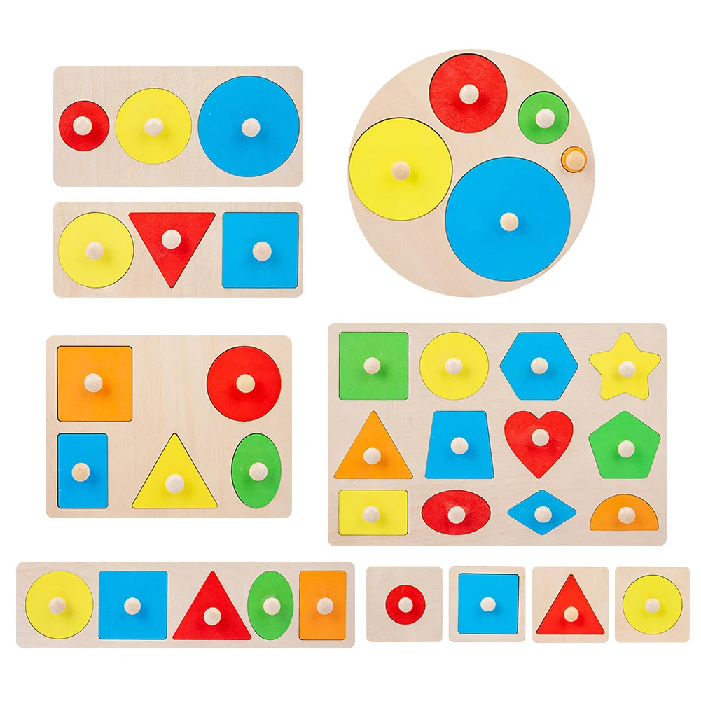 Kids Hand Grab Board 3D Puzzle Wooden Toys for Children Geometric Shape Wood Jigsaw Toddler Baby Early Educational Learning Toy 4 Kids Hand Grab Board 3D Puzzle Wooden Toys for Children Geometric Shape Wood Jigsaw Toddler Baby Early Educational Learning Toy 4