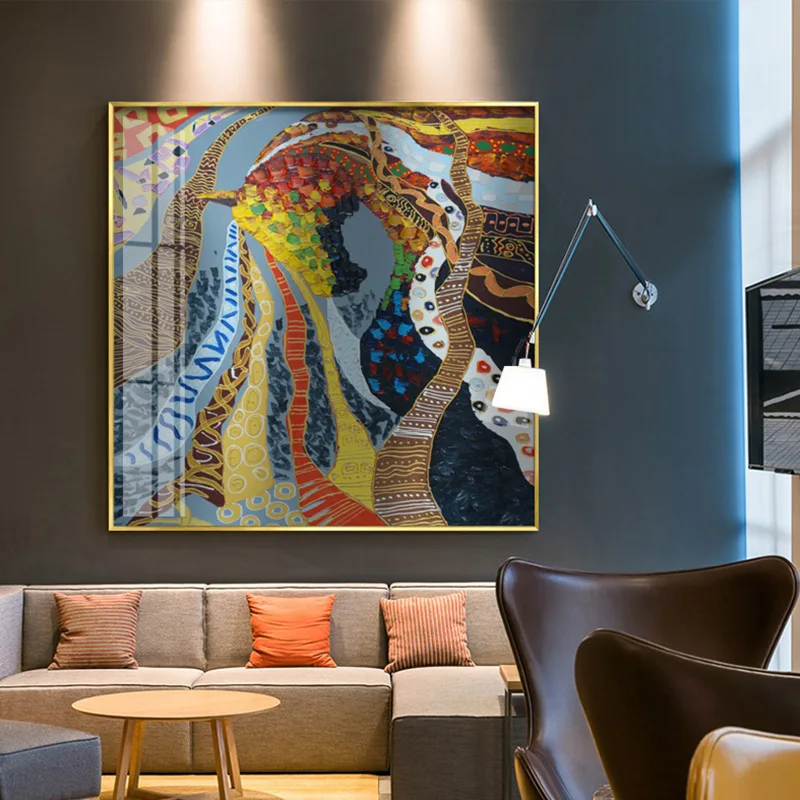 Colorful Animal Art Graffiti Two Horses' head Canvas Painting Wall Art Picture For Living Room Modern Abstract Art Prints Poster