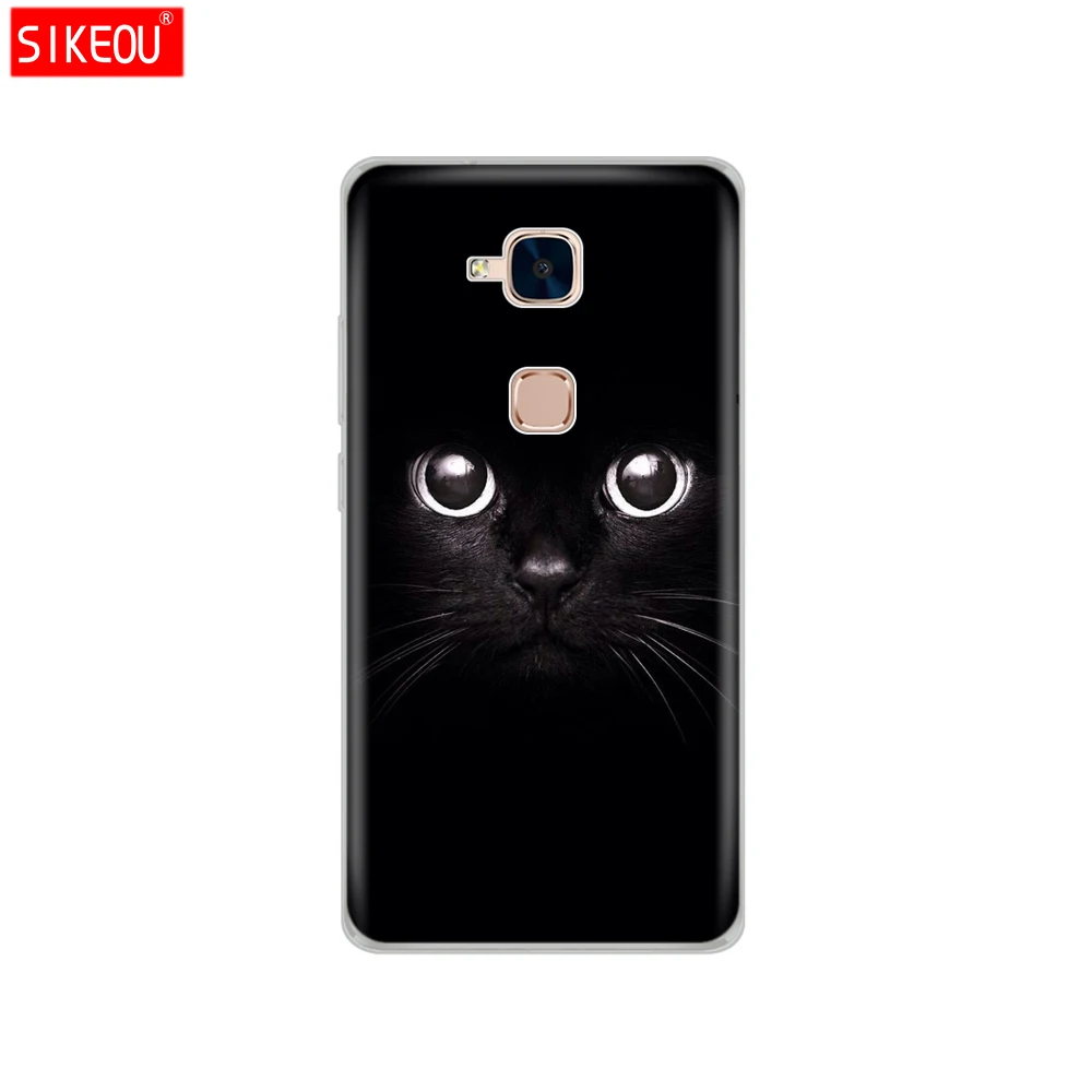 Sikeou Penutup Ponsel Case untuk Huawei Honor 5C TPU Silikon Kasus Honor 5C Punggung Pelindung Shell Anti-Crash Ponsel kasus