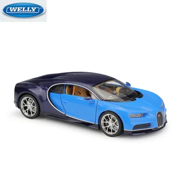 

WELLY 1:24 BUGATI Chiron Diecast Simulation Alloy Car Model Toy Gift Collection High-grade Metal Kid Toy Model Original Box