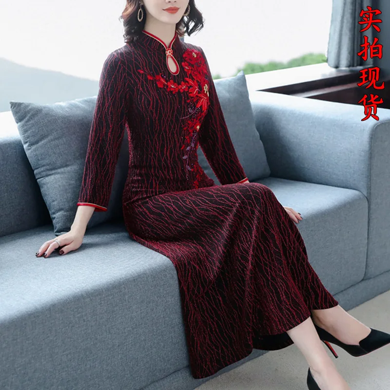 

Wedding Middle-aged Women Dress New Style Formal Dress Western Style Nobility Middle-aged Women's Hi Grandma Marriage Mother Wed