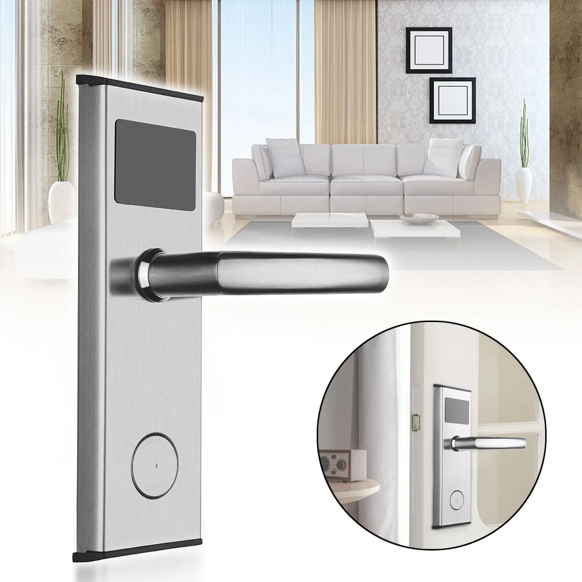 Safurance цифровой карточный замок Безопасность Интеллектуальная RFID цифровая карта ключ разблокировка нержавеющая сталь замок двери гостиницы замок двери