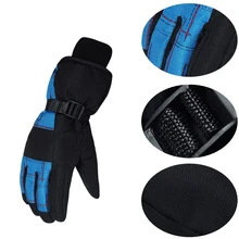 1 пара Водонепроницаемый езды на велосипеде на открытом воздухе спортивные лыжные перчатки, защита от ветра, утепленные Регулируемый сноуборд для взрослых; теплые зимние Для мужчин Для женщин