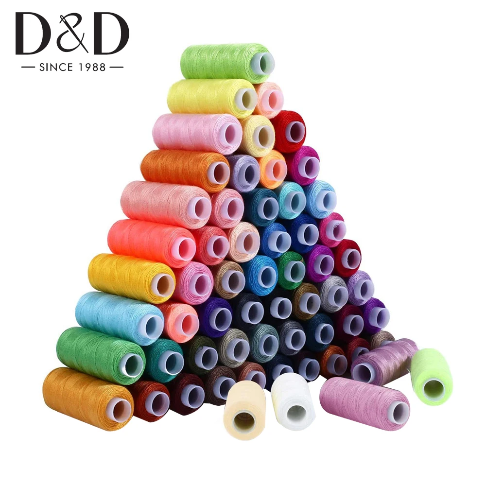 

D&D 30/60 Spools Polyester Thread 250 Yards Sewing Threads Kits for Needlework Quilting Hand Sewing/Machine Sewing Supplies