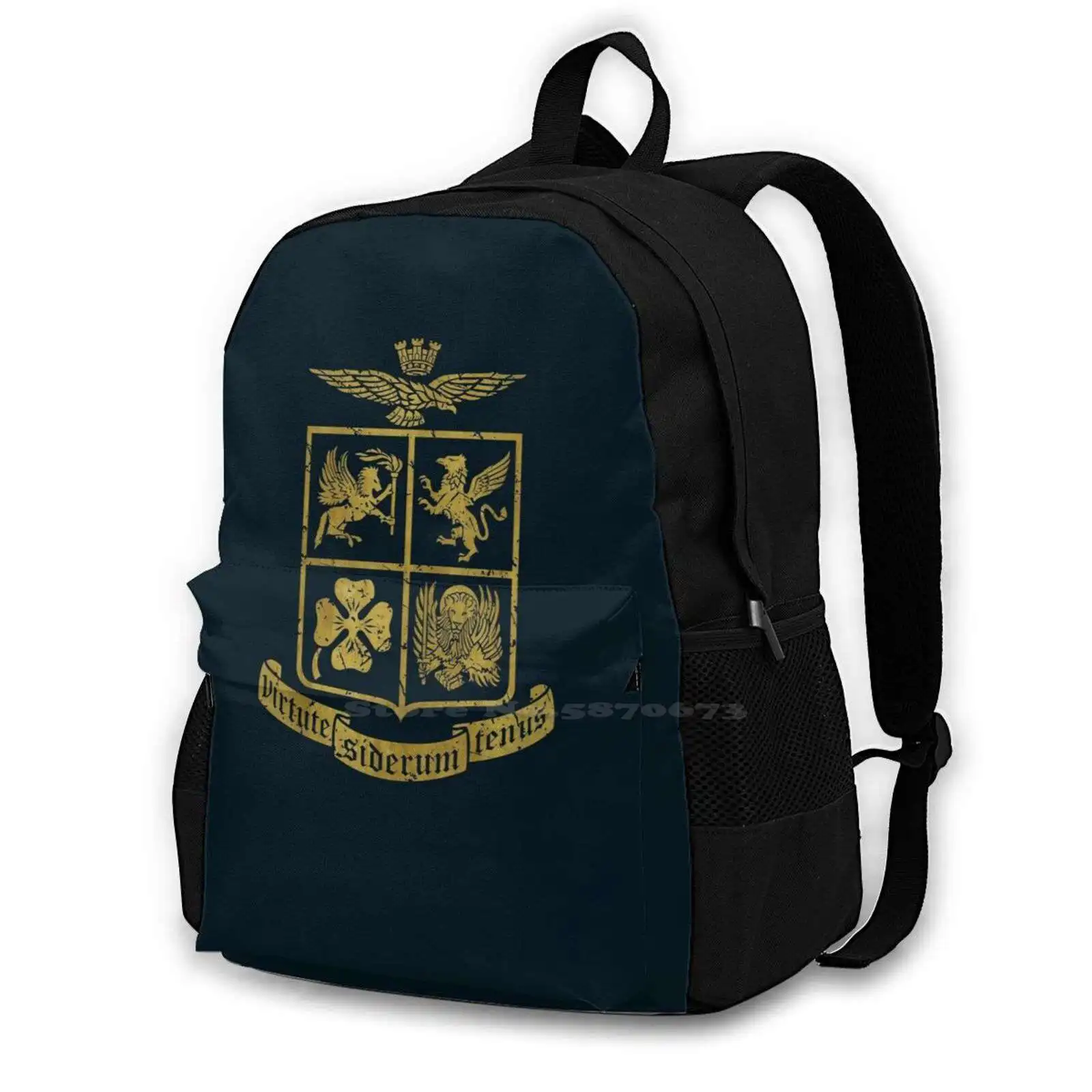 

Винтажный рюкзак с золотой эмблемой, школьный дорожный портфель для ноутбука в итальянском стиле ВВС, Итальянские ВВС