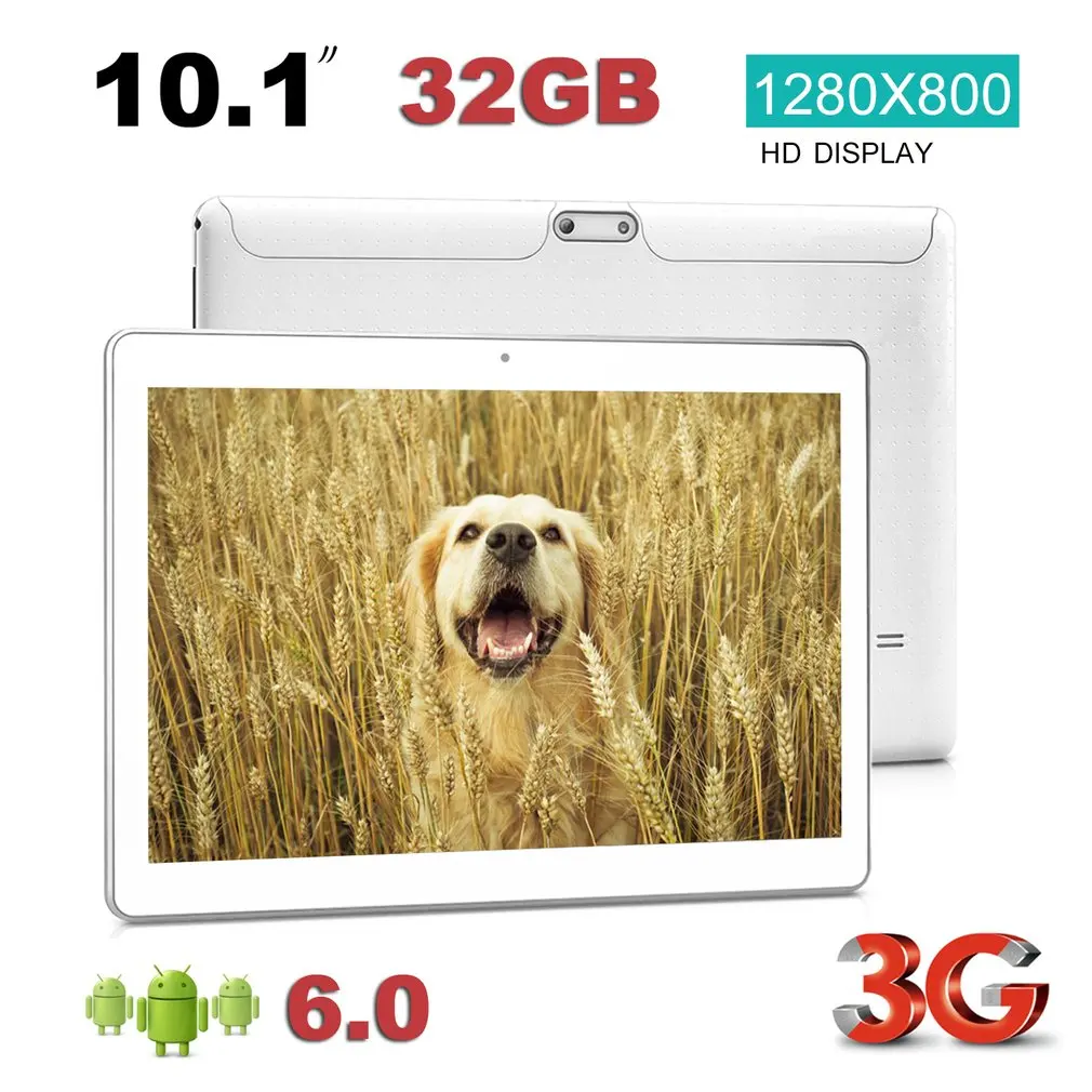  10.1 Inch Quad Core 3G HD Phone Call Dual SIM Cards RAM 2G + ROM 32G Wi-Fi Tablet PC for Android 6.