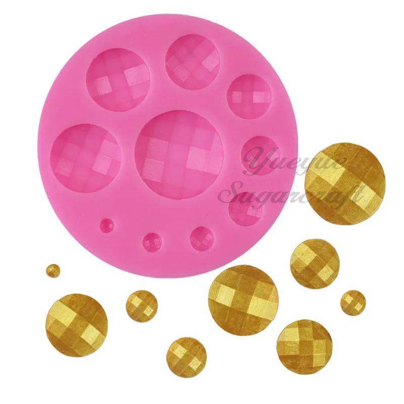 

Yueyue Sugarcraft Round diamond silicone mold fondant mold cake decorating tools chocolate gumpaste mold