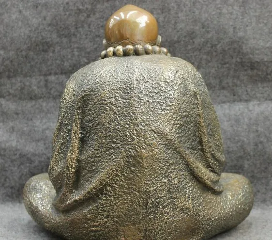 YM 318 1" Китайская бронза, буддизм Arhat Seat Damo Bodhidharma Dharma статуя Будды