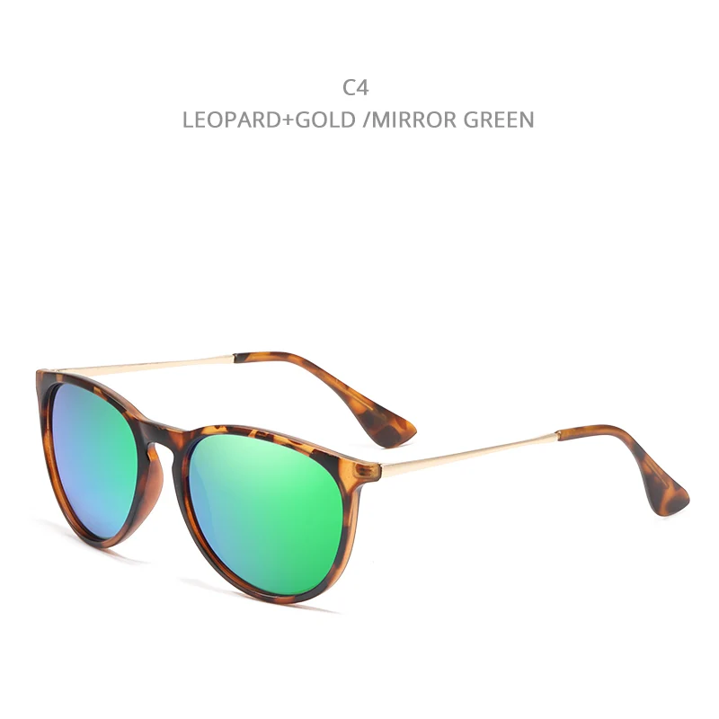 C4 Mirror green lens KDEAM, Модные Винтажные Круглые Солнцезащитные очки для женщин и мужчин, поляризованные солнцезащитные очки с защитой от ультрафиолета, Классические зеркальные солнцезащитные очки в стиле ретро - Цвет линз: C4 Mirror green lens