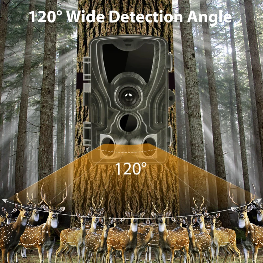 Câmeras de Vigilância Caça Câmera Gatilho Tempo Noite Versão Foto Armadilha 16mp 1080 p Ip65 Wildlife 0.3s 11 High Quality Esporte e Lazer