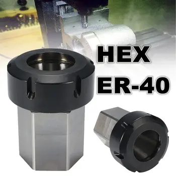 

1PCS Hard Steel Hex ER-40 Square Collet Chuck Holder Block CNC Lathe Tool Holder For CNC Lathe Engraving Machine