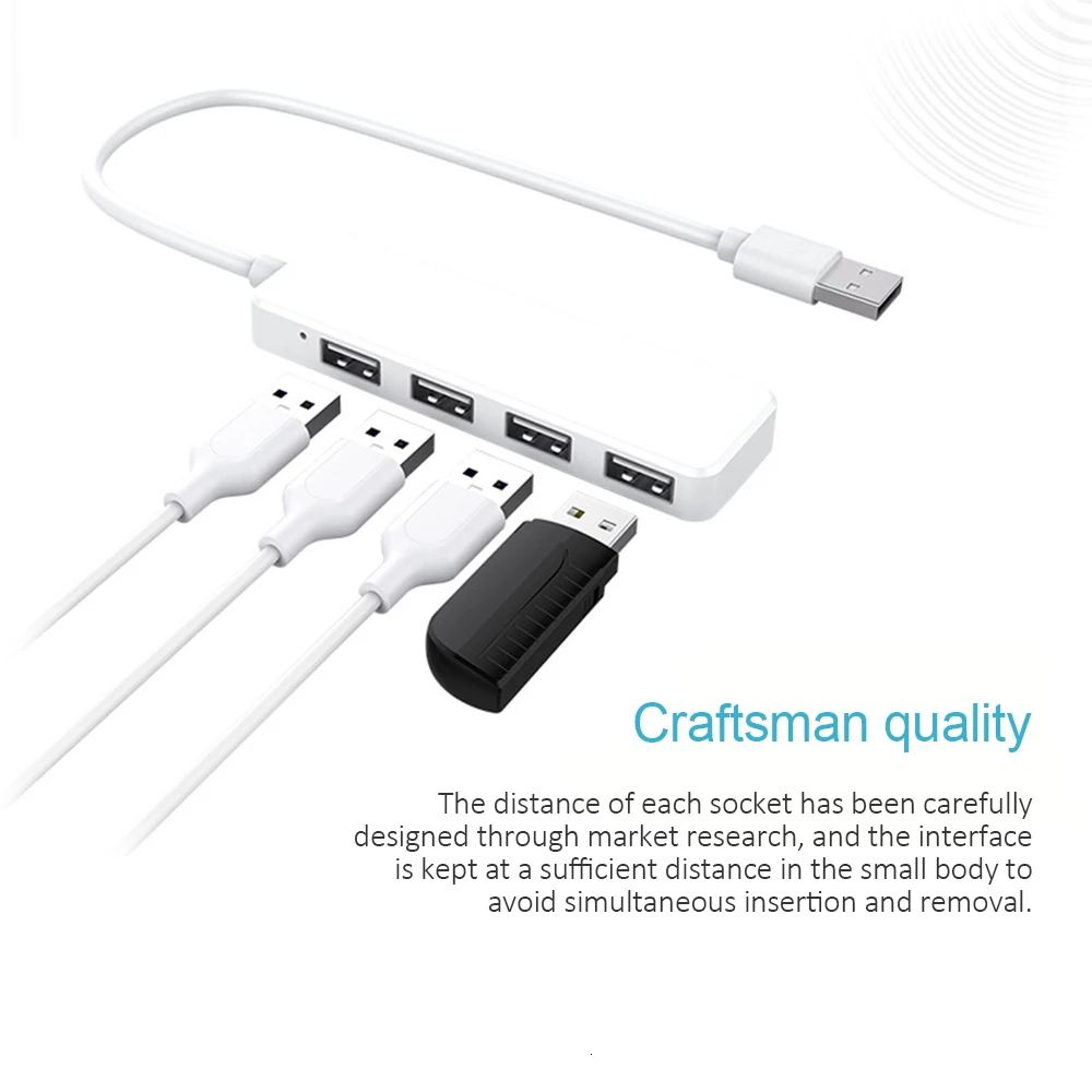 Usb-концентратор 2,0 Мульти USB 2,0 usb-хаб высокоскоростной передачи данных 4 порта концентратор все в одном для ПК ноутбук MacBook Pro Аксессуары