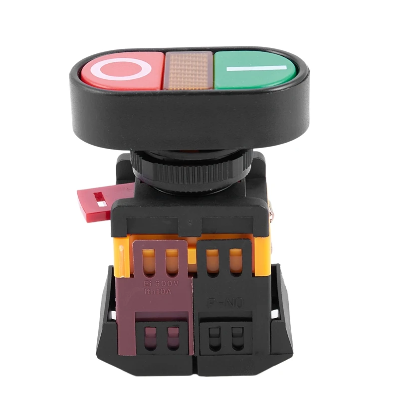 

Double bit with light button APBB-22 & 25N one normally open a normally closed red and green