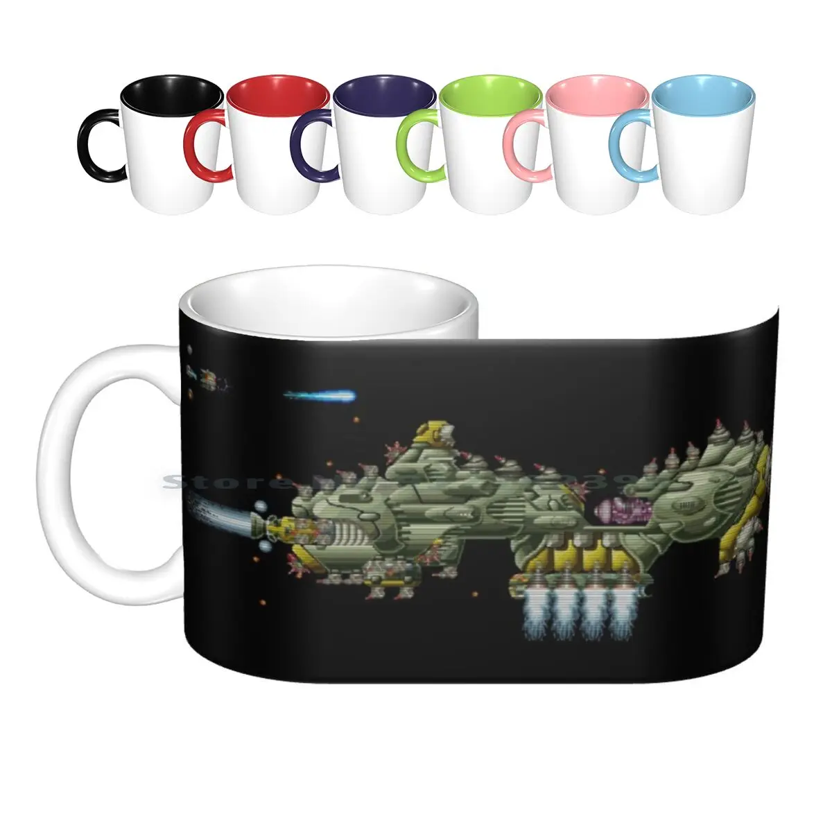 Tazze In Ceramica Tipo R Tazze Da Caffè Tazza Da Tè Al Latte Irem Arcade 16 Bit 16 Bit Retro Gioco Retrogaming Shmup Rtype Tipo R Creativo