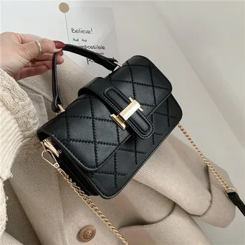 

Spring Bag Women's 2020 New Style Square Sling Bag Fashion Portable Chain Messenger Bag All-match Ins Shoulder Bag