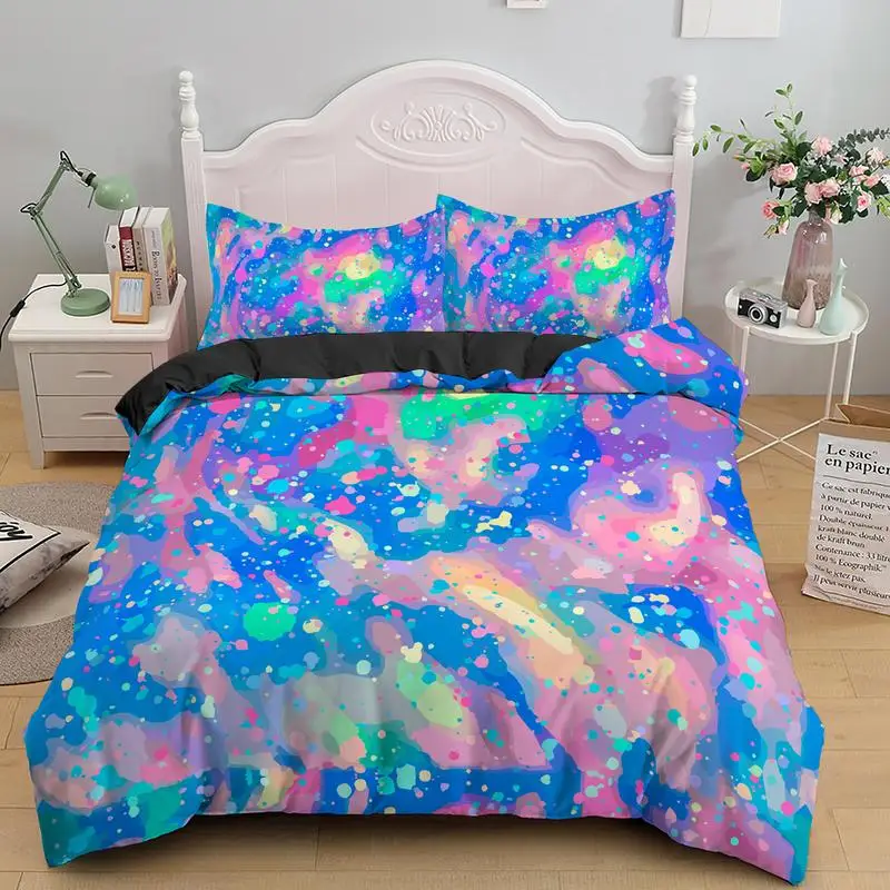 

3D Print Duvet Cover Comforter Bedding Set Soft Microfiber Lightweight Zipper