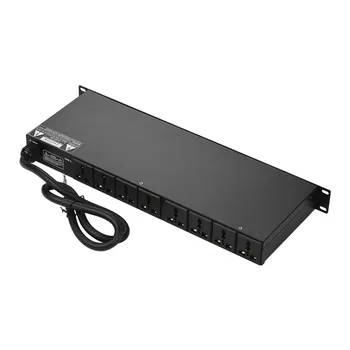 

Muslady DB-01 Advanced 9-outlet Rack Mount Power Sequence Controller Power Supply Regulator with LED for Recording System