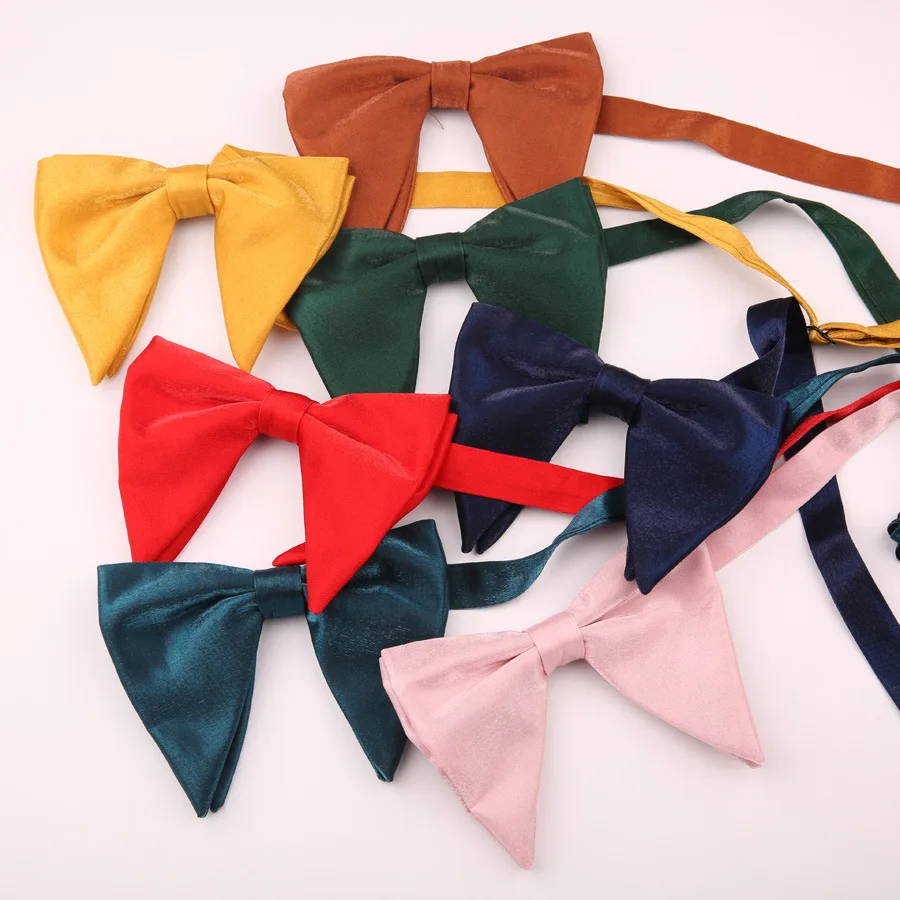 

Linbaiway Adult Big Velvet Bowtie for Mens Wedding Party Necktie Gravata Borboleta Bridegroom Adjustable Bowknots Slim Bow Ties