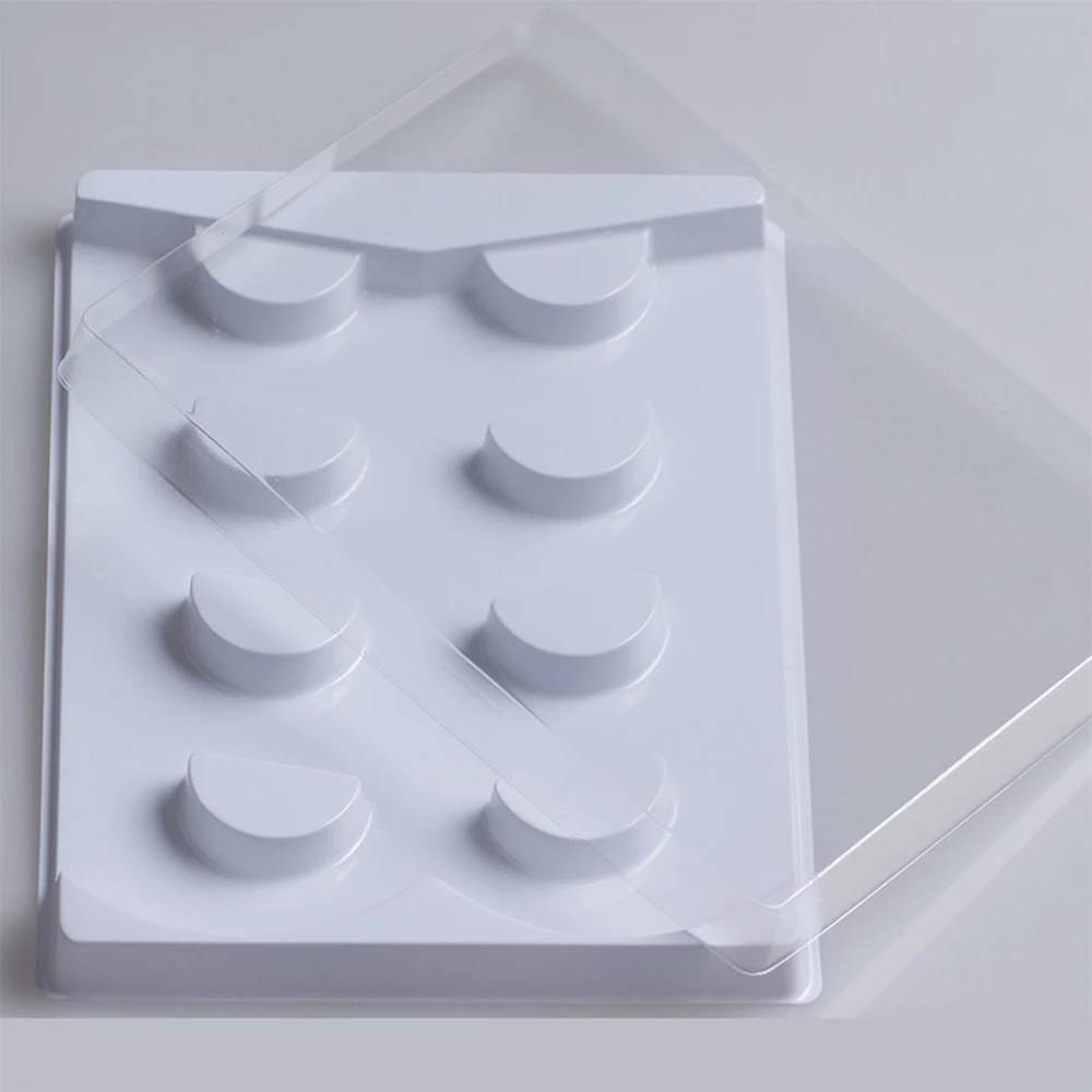 50pcs tray and cover 50 компл./лот 4 парная упаковка коробка для ресниц пустые ресницы пластиковая упаковка прозрачная крышка лоток ресницы DIY мягкая упаковка коробка - Цвет: 50pcs tray and cover