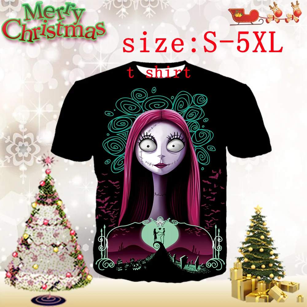 

New Fashion The Nightmare Before Christmas Jack and Sally 3d Print T Shirt/sweatshirts/hoodies Men Women Hooded Pullover Coats
