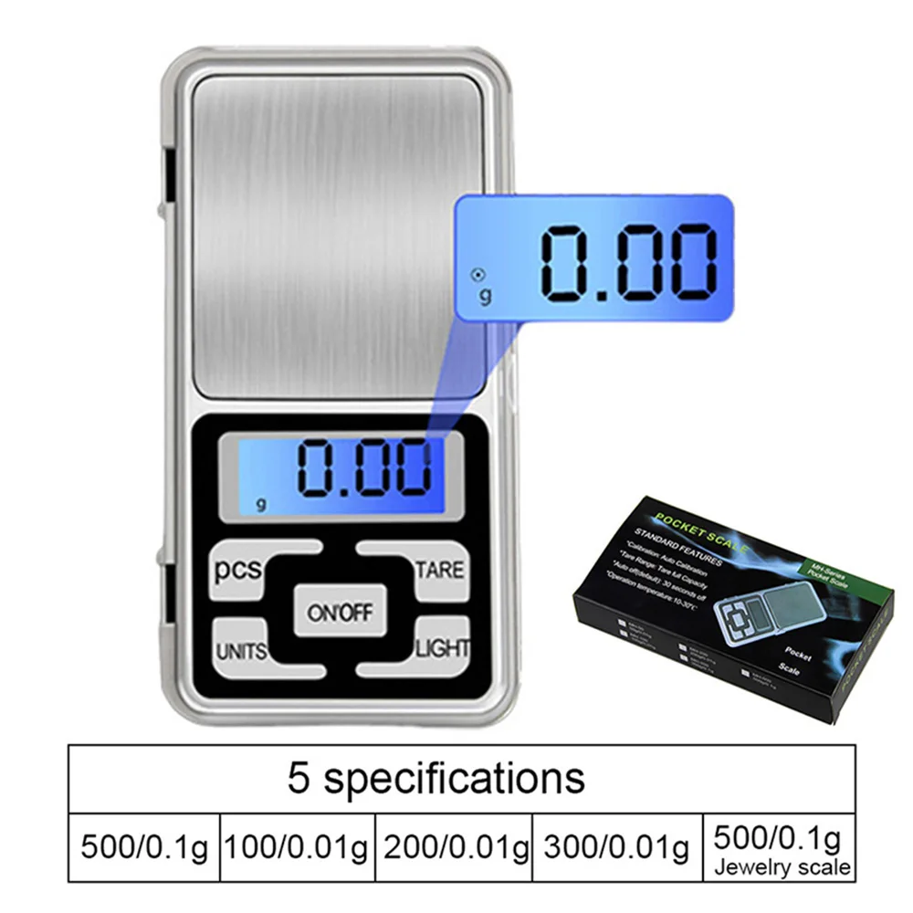 Urijk 0,1/0,01 г высокоточные карманные весы с ЖК-дисплеем, цифровые весы для золота, ювелирные изделия, вес грамма, электронные весы
